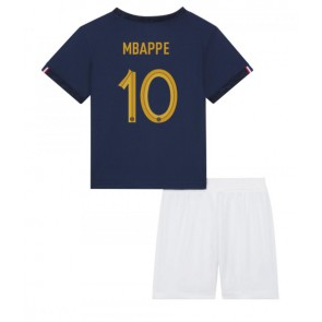 Francie Kylian Mbappe #10 Dětské Domácí dres komplet MS 2022 Krátký Rukáv (+ trenýrky)